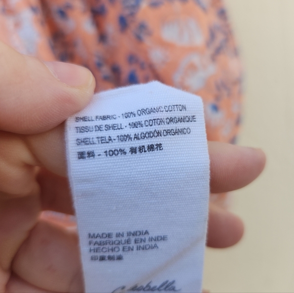 CLEOBELLA Mariana Puff Short Sleeve Blouse in Peach Positano Floral - Picture 8 of 9